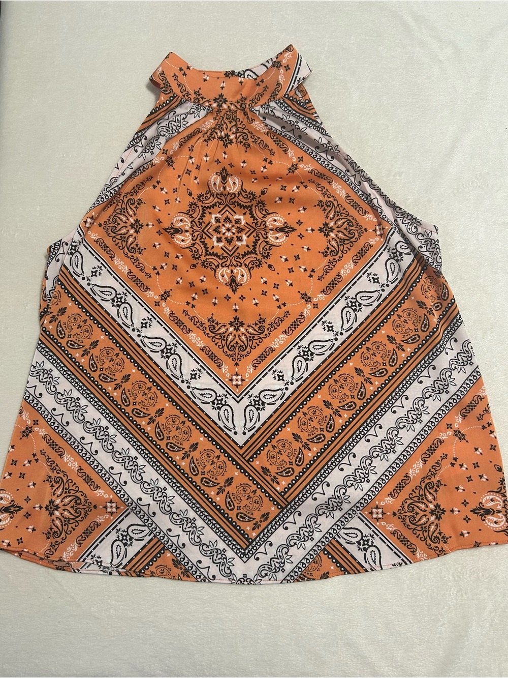 Boho Rachel Zoe paisley bandana print top - Picture 3 of 7